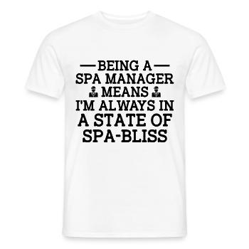 Gestionnaire de SPA Emploi Bien-être Drôle Gestion de SPA Sayi - T-shirt homme - blanc - Devant - AI Model Male 178 dark (178cm)