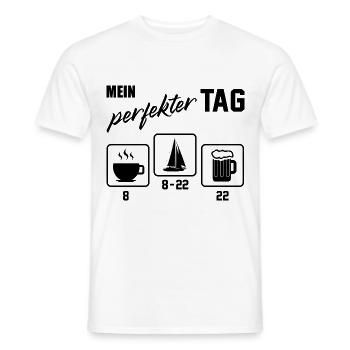 Mein Perfekter Tag Sailing Captain Ship Sea Skippe - Männer T-Shirt - Weiß - Vorne - AI Model Male 178 dark (178cm)