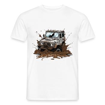 The Off-Road Adventurer - Men's T-Shirt - white - Front - AI Model Male 178 dark (178cm)