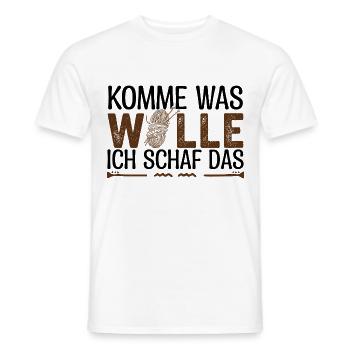 Komme was Wolle ich Schaf das. Schafe, Bauern. - Männer T-Shirt - Weiß - Vorne - AI Model Male 178 dark (178cm)