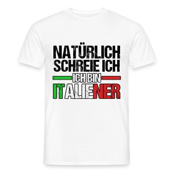 Italy Italian Vaffanculo - Men's T-Shirt - white - Front - AI Model Male 178 dark (178cm)