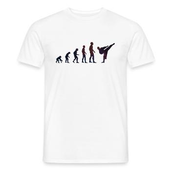 Evolution des Kampfsports Karate Judo Shirt - Männer T-Shirt - Weiß - Vorne - AI Model Male 178 dark (178cm)