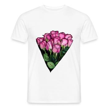 Blumen vom Floristen Geschenkidee für Liebende - Männer T-Shirt - Weiß - Vorne - AI Model Male 178 dark (178cm)
