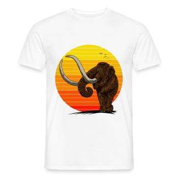 Beautiful mammoth in the sun Gift idea made of ice - Men's T-Shirt - white - Front - AI Model Male 178 dark (178cm)