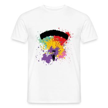 parachute - T-shirt homme - blanc - Devant - AI Model Male 178 dark (178cm)