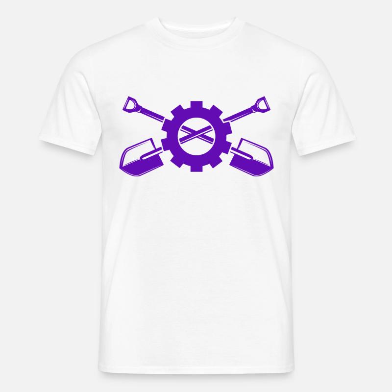 Bagger - Schaufel - Männer T-Shirt - Weiß