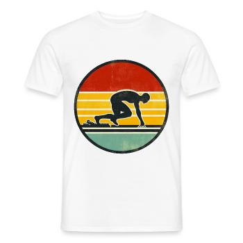 Sprinter - Athlétisme 2 - T-shirt homme - blanc - Devant - AI Model Male 178 dark (178cm)