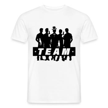 Équipe de palefrenier Bachelor Bachelor - T-shirt homme - blanc - Devant - AI Model Male 178 dark (178cm)