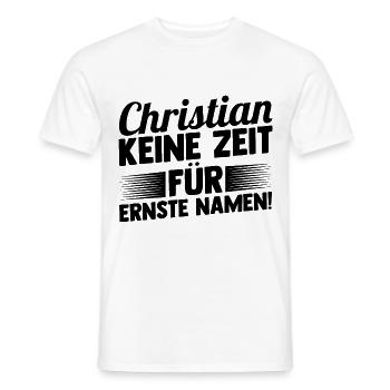 Vorname Chris Christian - Männer T-Shirt - Weiß - Vorne - AI Model Male 178 dark (178cm)