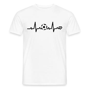 Fréquence cardiaque du football - T-shirt homme - blanc - Devant - AI Model Male 178 dark (178cm)