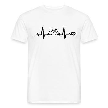 ECG de vélo - T-shirt homme - blanc - Devant - AI Model Male 178 dark (178cm)