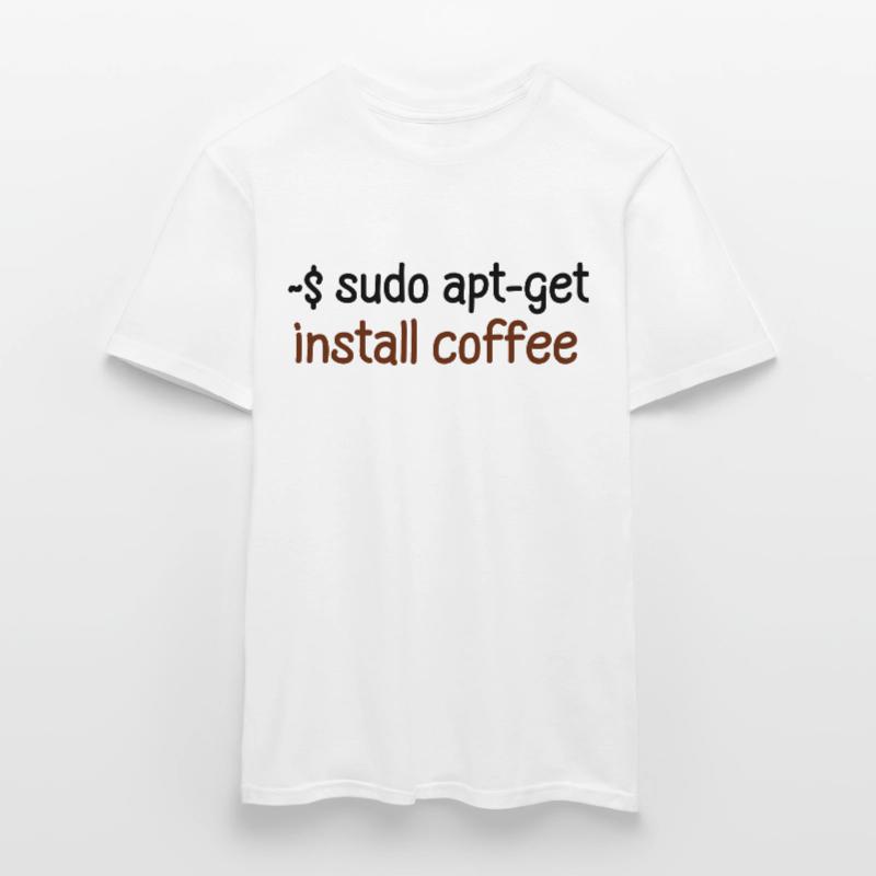 Coffee Programmer Tux Linux Coding Saying Men's T-Shirt
