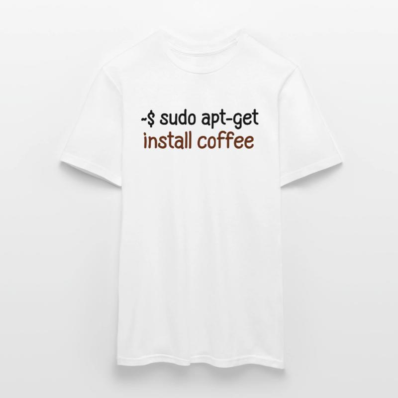 Kaffee Programmierer Tux Linux Coding Spruch Männer T-Shirt
