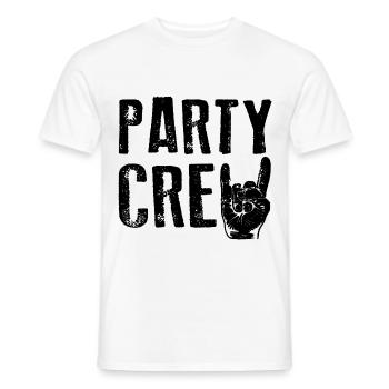 PARTY CREW Musik Festival Feiern - Männer T-Shirt - Weiß - Vorne - AI Model Male 178 dark (178cm)