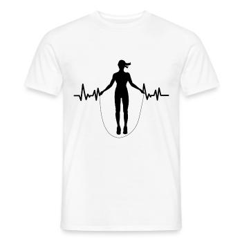 Ecg Heartbeat Jumper Rope Skipping Rope Jumping Wo - Männer T-Shirt - Weiß - Vorne - AI Model Male 178 dark (178cm)