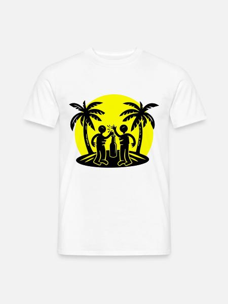Island Beach Party Drinking - Men's T-Shirt - white