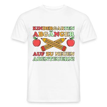 1st class school child beginning of school kindergarten day care E - Men's T-Shirt - white - Front - AI Model Male 178 dark (178cm)