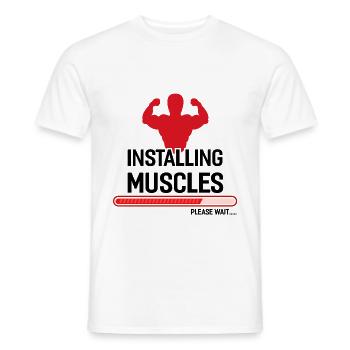 Fitness – Shirt Fitnesstrainer Fitness Geschenk - Männer T-Shirt - Weiß - Vorne - AI Model Male 178 dark (178cm)