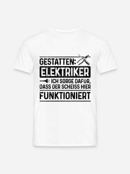 Gestatten Elektriker Handwerker Mechaniker - Männer T-Shirt - Weiß