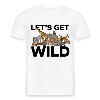 Let's Get Wild Animal Lover Animal Keeper Zoo Keep - Männer T-Shirt - Weiß - Vorne - AI Model Male 178 dark (178cm)
