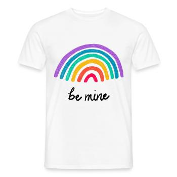 Liebesgrafik be mine Regenbogen - Männer T-Shirt - Weiß - Vorne - AI Model Male 178 dark (178cm)