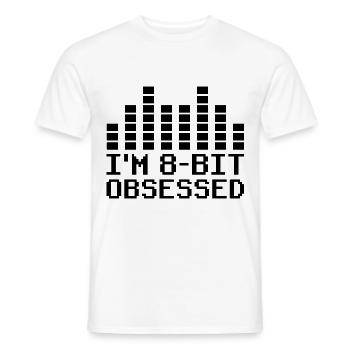 Chiptune Music Lover Groove to the Bleeps and Bloo - Men's T-Shirt - white - Front - AI Model Male 178 dark (178cm)