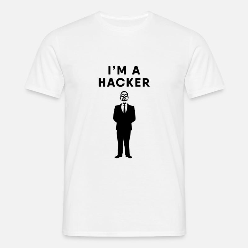 Hacker / Hacken / Hacking - Männer T-Shirt - Weiß