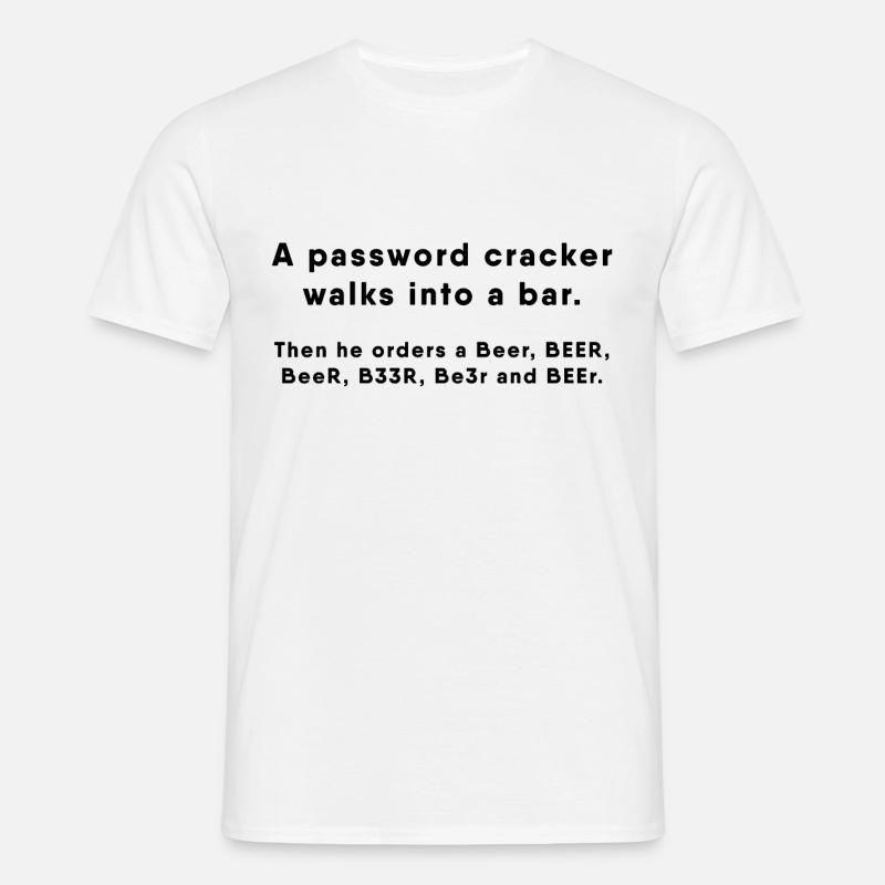 Hacker - Passwort Cracker - Männer T-Shirt - Weiß