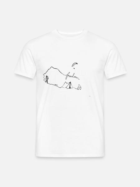 Gleitschirm Paragliding Pilot Berge Sommer Himmel - Männer T-Shirt - Weiß