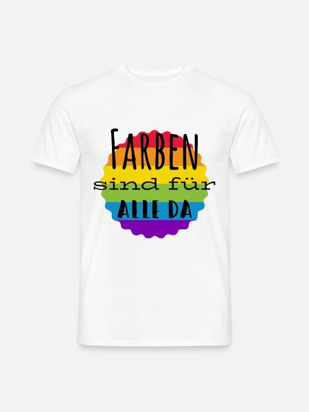 Farben für alle - Männer T-Shirt - Weiß