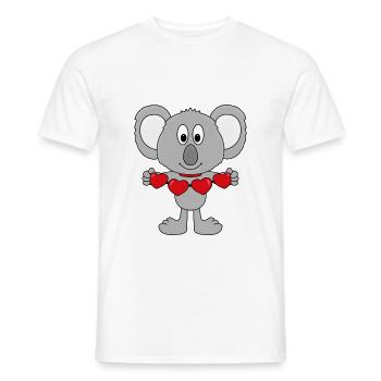 KOALA - TIER - LIEBE - LOVE - KINDER - BABY - Männer T-Shirt - Weiß - Vorne - AI Model Male 178 dark (178cm)