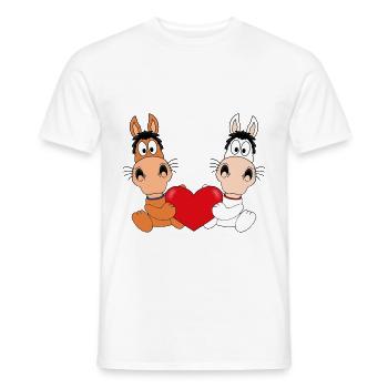 PFERD - PFERDE - LIEBE - LOVE - TIERLIEB - PONYS - Männer T-Shirt - Weiß - Vorne - AI Model Male 178 dark (178cm)