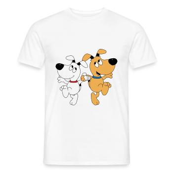 HUNDE - HUND - TANZEN - TÄNZER - TÄNZERIN - LIEBE - Männer T-Shirt - Weiß - Vorne - AI Model Male 178 dark (178cm)