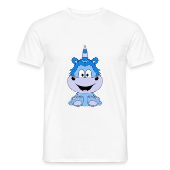 EINHORN - UNICORN - KIND - BABY - Männer T-Shirt - Weiß - Vorne - AI Model Male 178 dark (178cm)