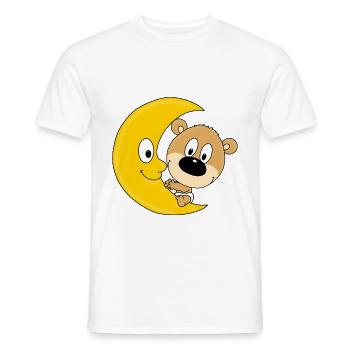 MOND - TEDDYBÄR - KINDER - BABY - TEDDY - BÄR - Männer T-Shirt - Weiß - Vorne - AI Model Male 178 dark (178cm)