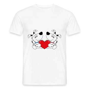 HUNDE - TIERE - LIEBE - TIERLIEB - KINDER - BABY - Männer T-Shirt - Weiß - Vorne - AI Model Male 178 dark (178cm)