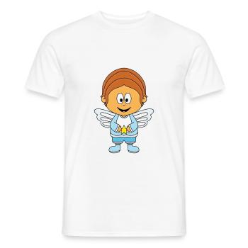 JUNGE - ENGEL - KIND - HIMMEL - BABY - KINDER - Männer T-Shirt - Weiß - Vorne - AI Model Male 178 dark (178cm)