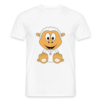SCHAF - TIER - KINDER - BABY - Männer T-Shirt - Weiß - Vorne - AI Model Male 178 dark (178cm)