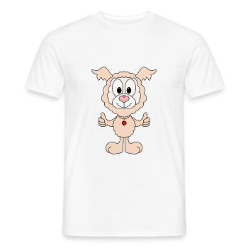 LAMA - ALPAKA - TIER - KIND - BABY - Männer T-Shirt - Weiß - Vorne - AI Model Male 178 dark (178cm)