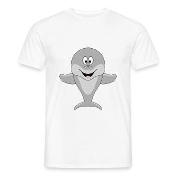DELFIN - TIER - KIND - BABY - Männer T-Shirt - Weiß - Vorne - AI Model Male 178 dark (178cm)