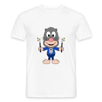 MAULWURF - ZAUBERER - TIER - KIND - BABY - Männer T-Shirt - Weiß - Vorne - AI Model Male 178 dark (178cm)