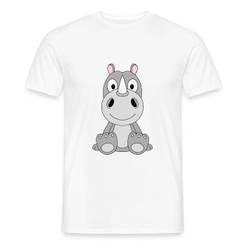 NASHORN - TIER - KIND - BABY - Männer T-Shirt - Weiß - Vorne - AI Model Male 178 dark (178cm)