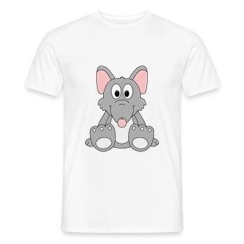 RATTE - LIEBE - TIER - KIND - BABY - Männer T-Shirt - Weiß - Vorne - AI Model Male 178 dark (178cm)
