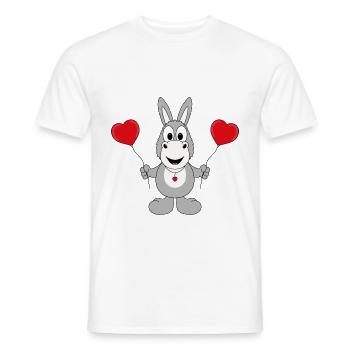 ESEL - LIEBE - TIER - KIND - BABY - Männer T-Shirt - Weiß - Vorne - AI Model Male 178 dark (178cm)