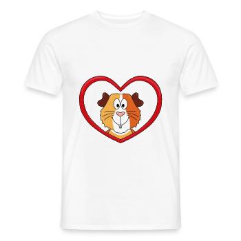 MEERSCHWEINCHEN - LIEBE - TIER - KIND - BABY - Männer T-Shirt - Weiß - Vorne - AI Model Male 178 dark (178cm)