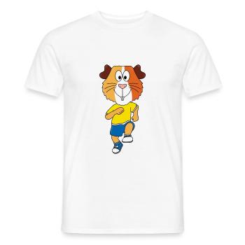 MEERSCHWEINCHEN - JOGGEN - TIER - KIND - BABY - Männer T-Shirt - Weiß - Vorne - AI Model Male 178 dark (178cm)