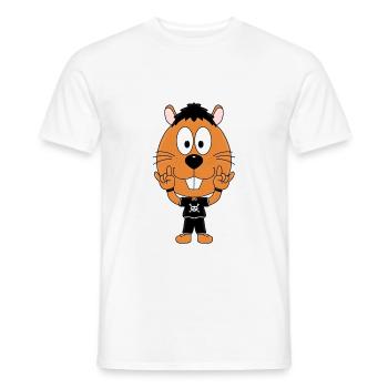 BIBER - OTTER - FESTIVAL - MUSIK - METAL - ROCK - Männer T-Shirt - Weiß - Vorne - AI Model Male 178 dark (178cm)