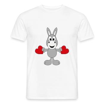ESEL - LIEBE - TIER - KIND - BABY - Männer T-Shirt - Weiß - Vorne - AI Model Male 178 dark (178cm)