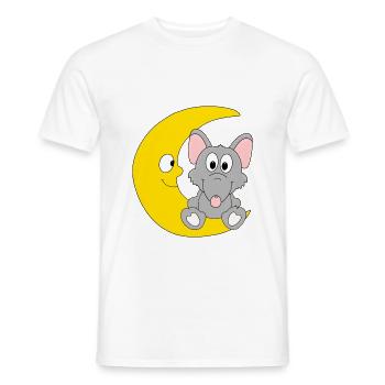 RATTE - MOND - TIER - KIND - BABY - Männer T-Shirt - Weiß - Vorne - AI Model Male 178 dark (178cm)