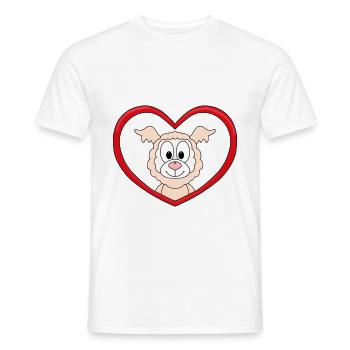 ALPAKA - LAMA - LIEBE - TIER - KIND - BABY - Männer T-Shirt - Weiß - Vorne - AI Model Male 178 dark (178cm)
